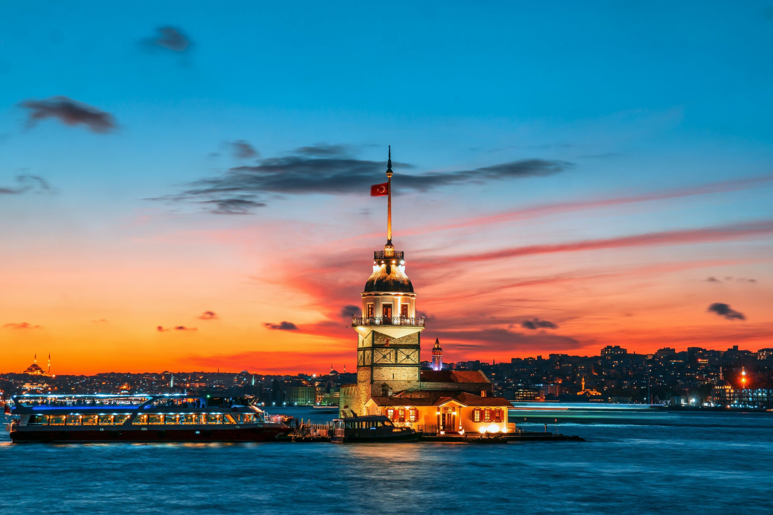 Istanbuli linnapanoraami vaade tootefoto jaoks
