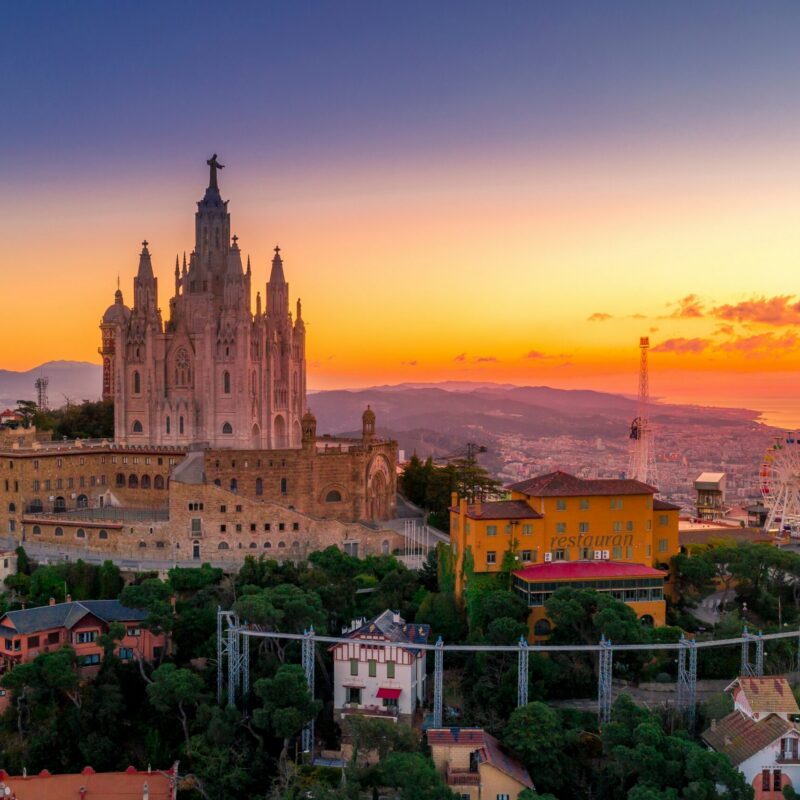Barcelona rannapromenaadivaade tootefotograafia jaoks